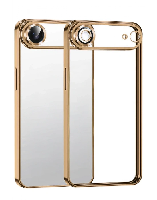 Newface Apple iPhone 17 Air Razer Lensli Silikon - Çöl Titanyum