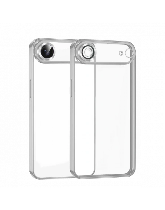 Newface Apple iPhone 17 Air Razer Lensli Silikon - Gümüş