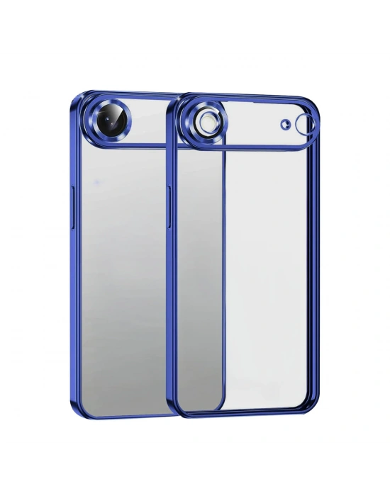 Newface Apple iPhone 17 Air Razer Lensli Silikon - Lacivert