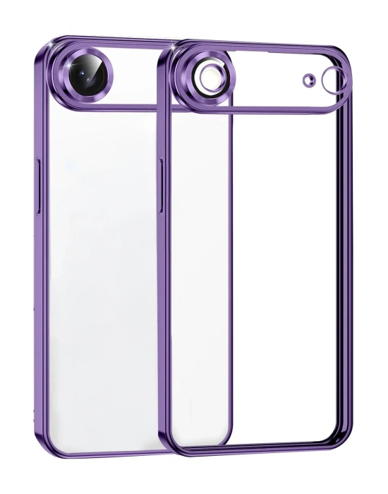 Newface Apple iPhone 17 Air Razer Lensli Silikon - Mor