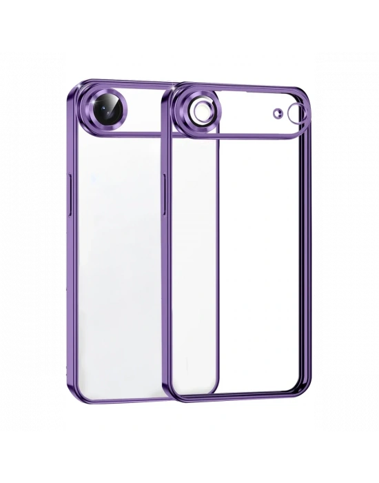 Newface Apple iPhone 17 Air Razer Lensli Silikon - Mor