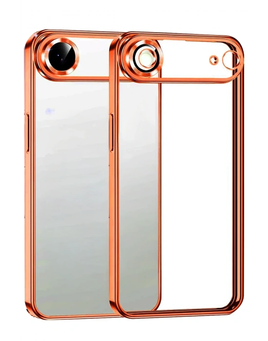 Newface Apple iPhone 17 Air Razer Lensli Silikon - Turuncu