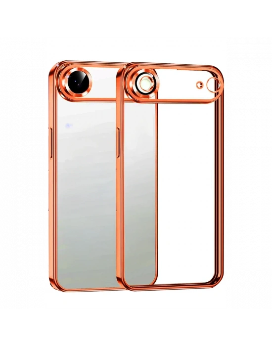 Newface Apple iPhone 17 Air Razer Lensli Silikon - Turuncu