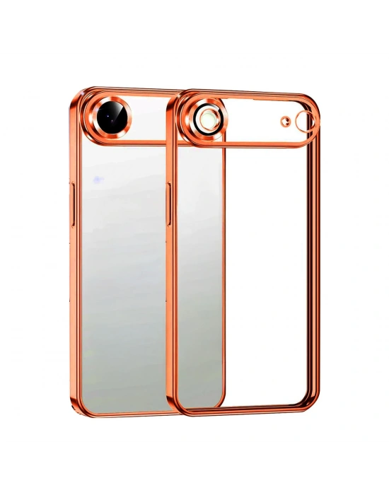 Newface Apple iPhone 17 Air Razer Lensli Silikon - Turuncu