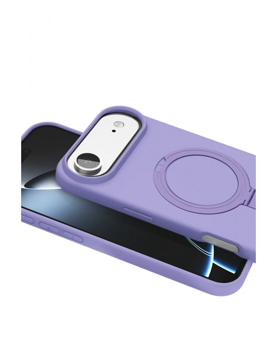 Newface Apple iPhone 17 Air Regal Magsafe Standlı Kapak - Lila