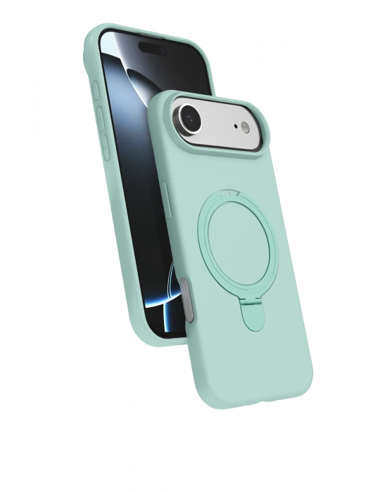 Newface Apple iPhone 17 Air Regal Magsafe Standlı Kapak - Su Yeşili