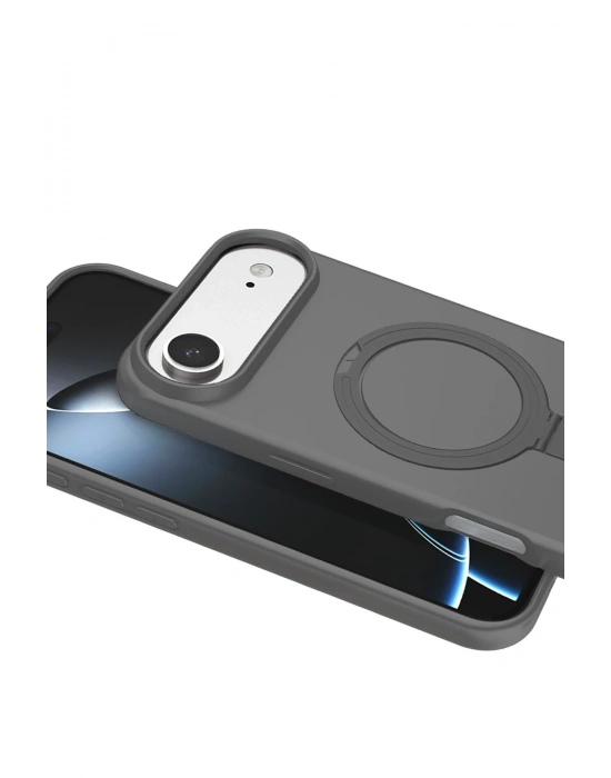 Newface Apple iPhone 17 Air Regal Magsafe Standlı Kapak - Titan Gri