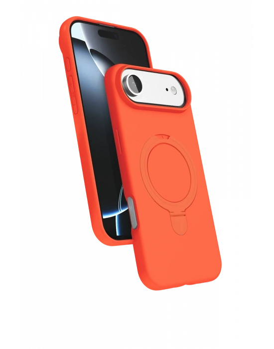 Newface Apple iPhone 17 Air Regal Magsafe Standlı Kapak - Turuncu