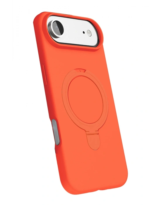 Newface Apple iPhone 17 Air Regal Magsafe Standlı Kapak - Turuncu