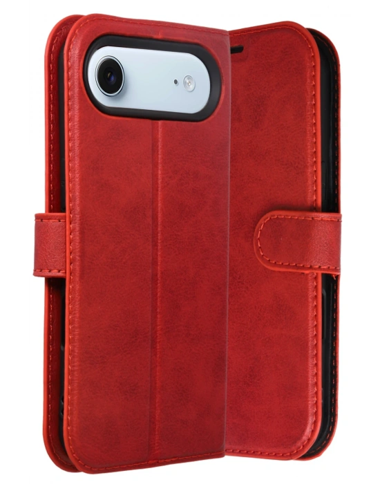 Newface Apple iPhone 17 Air Trend S Plus Kapaklı Kılıf - Kırmızı