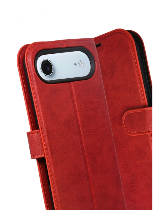 Newface Apple iPhone 17 Air Trend S Plus Kapaklı Kılıf - Kırmızı