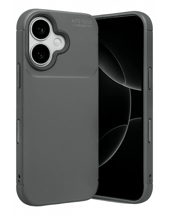 Newface Apple iPhone 17 Auto Focus Karbon Kapak - Gri