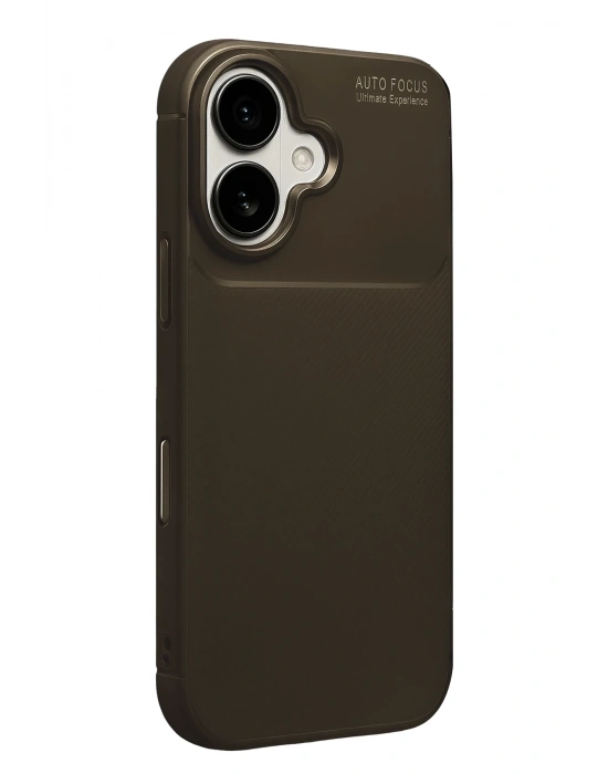 Newface Apple iPhone 17 Auto Focus Karbon Kapak - Kahverengi