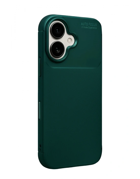 Newface Apple iPhone 17 Auto Focus Karbon Kapak - Koyu Yeşil