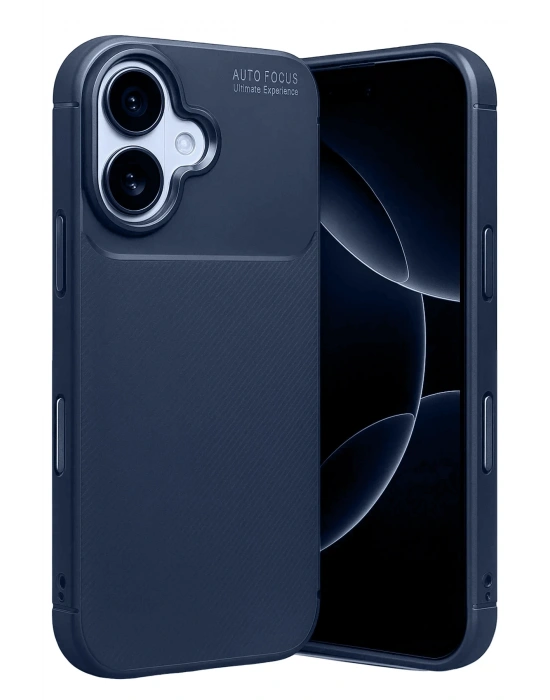 Newface Apple iPhone 17 Auto Focus Karbon Kapak - Lacivert