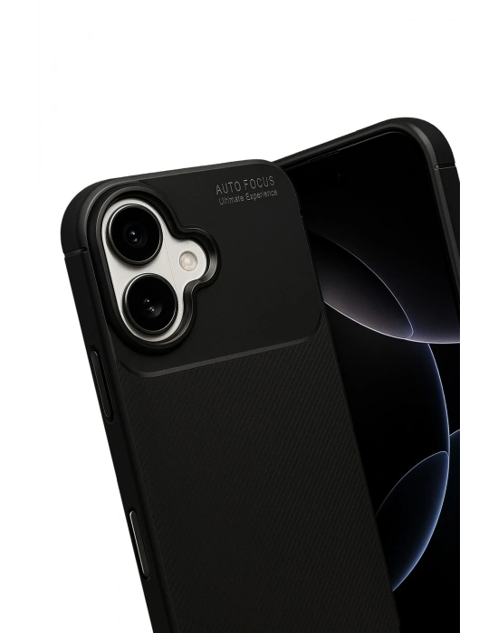 Newface Apple iPhone 17 Auto Focus Karbon Kapak - Siyah