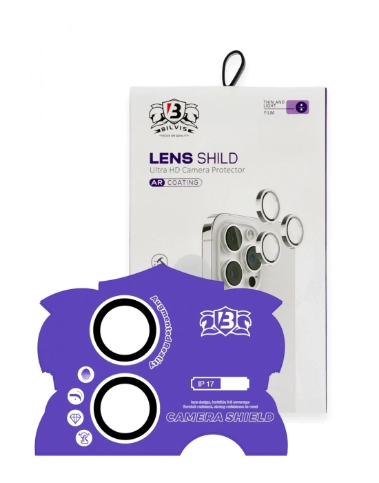 Newface Apple iPhone 17 Bilvis Titan Kamera Lens - Gümüş