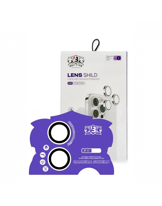 Newface Apple iPhone 17 Bilvis Titan Kamera Lens - Gümüş