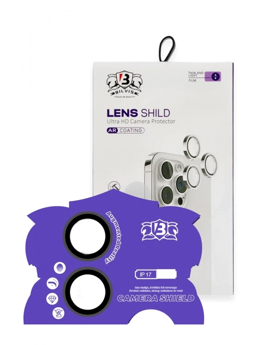 Newface Apple iPhone 17 Bilvis Titan Kamera Lens - Siyah