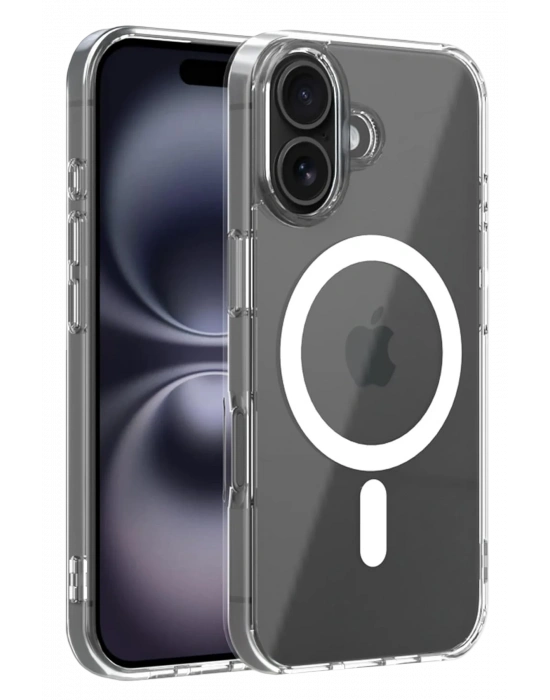 Newface Apple iPhone 17 Combo Sert Şeffaf Magsafe Kapak - Şeffaf