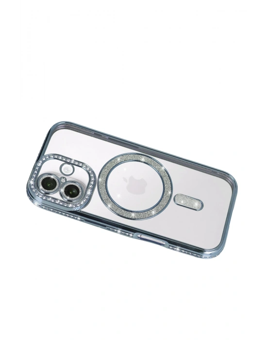 Newface Apple iPhone 17 Joke Simli Magneticsafe Kılıf - Mavi