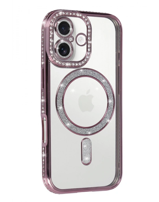 Newface Apple iPhone 17 Joke Simli Magneticsafe Kılıf - Pembe