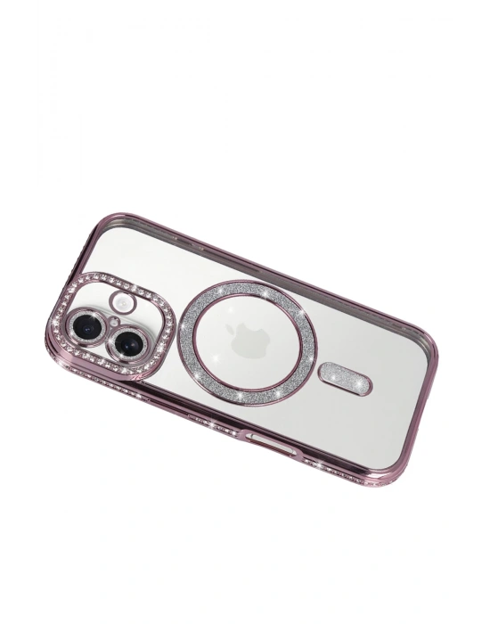 Newface Apple iPhone 17 Joke Simli Magneticsafe Kılıf - Pembe