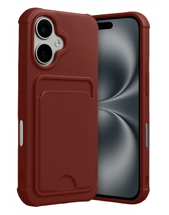 Newface Apple iPhone 17 Kelvin Kartvizitli Silikon - Bordo
