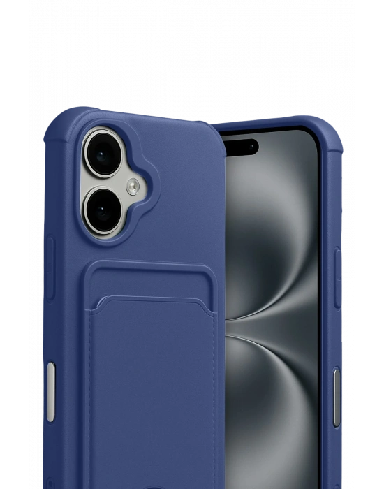 Newface Apple iPhone 17 Kelvin Kartvizitli Silikon - Lacivert