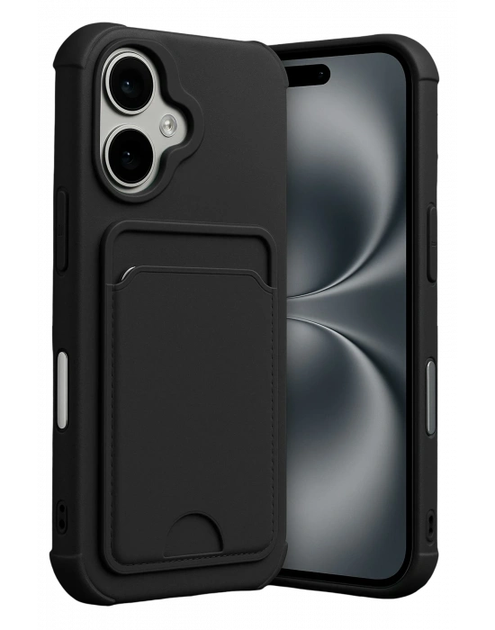 Newface Apple iPhone 17 Kelvin Kartvizitli Silikon - Siyah