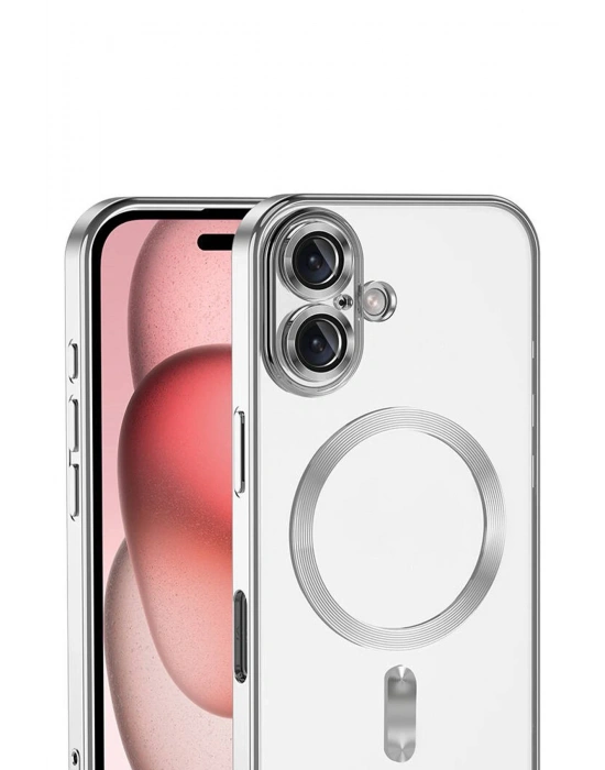 Newface Apple iPhone 17 Kross Magneticsafe Kapak - Gümüş