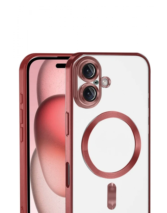 Newface Apple iPhone 17 Kross Magneticsafe Kapak - Kırmızı