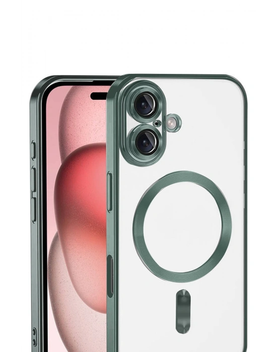 Newface Apple iPhone 17 Kross Magneticsafe Kapak - Koyu Yeşil