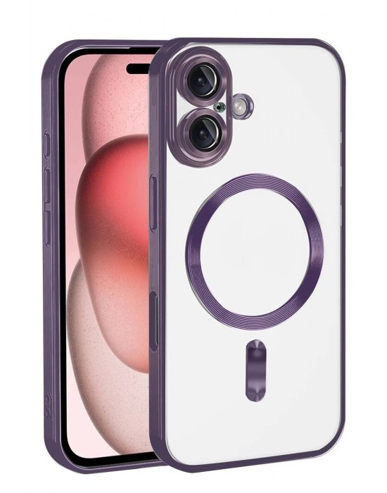 Newface Apple iPhone 17 Kross Magneticsafe Kapak - Mor