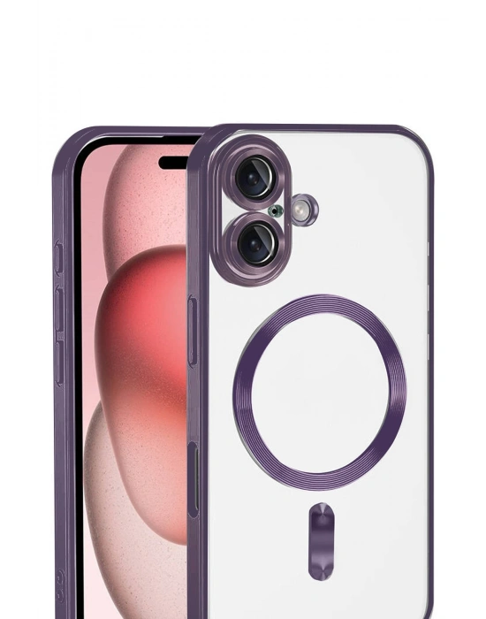 Newface Apple iPhone 17 Kross Magneticsafe Kapak - Mor