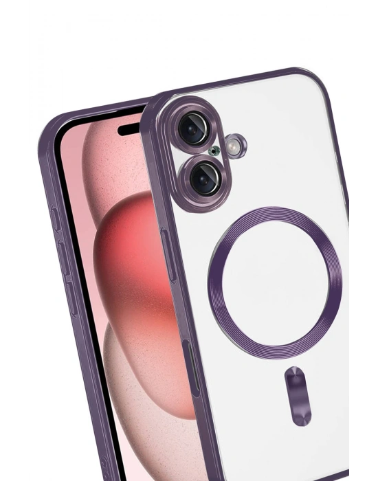 Newface Apple iPhone 17 Kross Magneticsafe Kapak - Mor