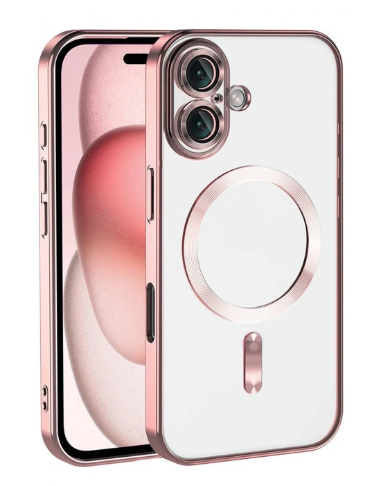 Newface Apple iPhone 17 Kross Magneticsafe Kapak - Rose