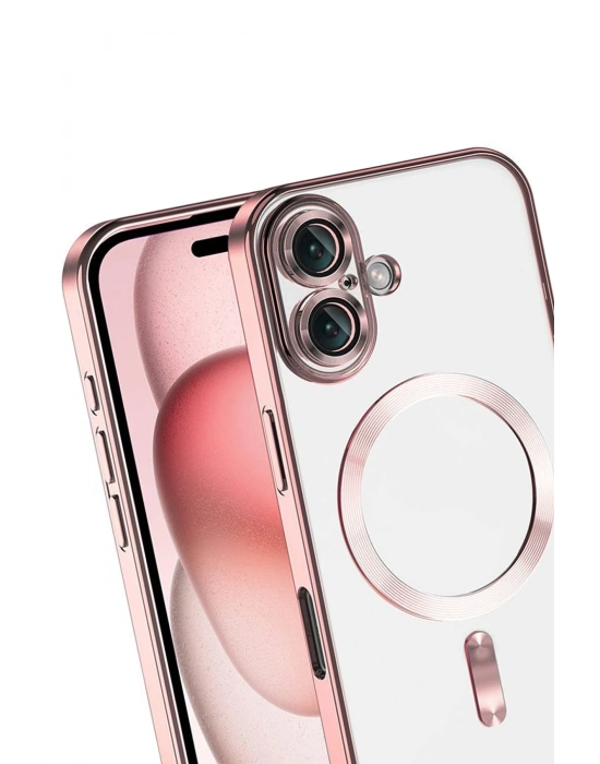 Newface Apple iPhone 17 Kross Magneticsafe Kapak - Rose