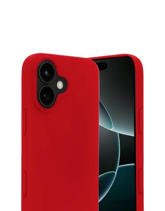 Newface Apple iPhone 17 Nano içi Kadife Silikon - Kırmızı