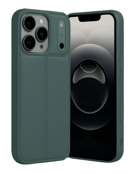 Newface Apple iPhone 17 Pro Auto Focus Kapak - Koyu Yeşil