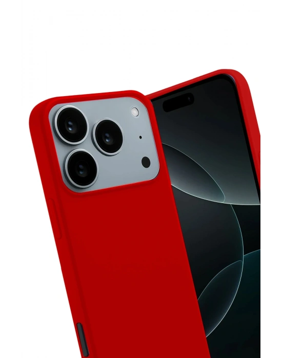 Newface Apple iPhone 17 Pro First Silikon - Kırmızı