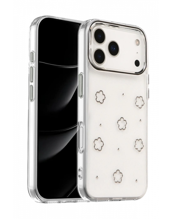 Newface Apple iPhone 17 Pro Fiyonk Desenli Kapak - Desen 2