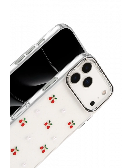 Newface Apple iPhone 17 Pro Fiyonk Desenli Kapak - Desen 9