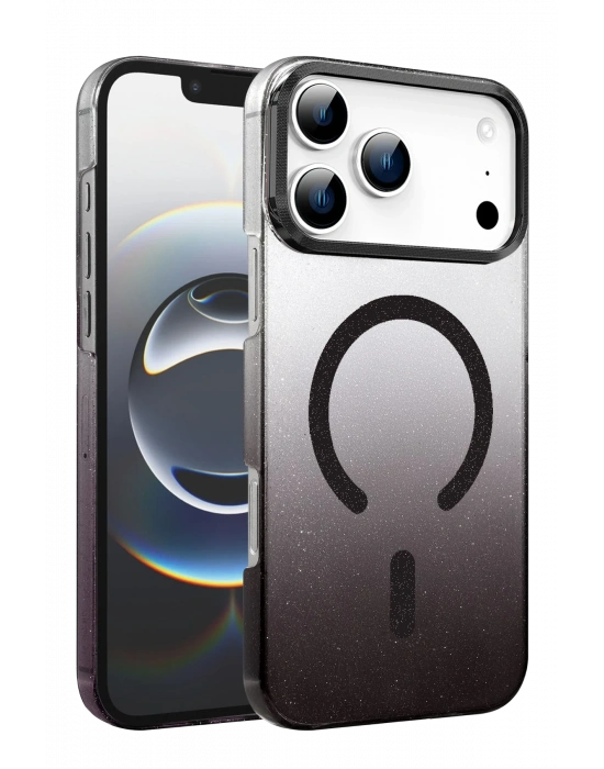 Newface Apple iPhone 17 Pro Glossy Magsafe Kapak - Siyah