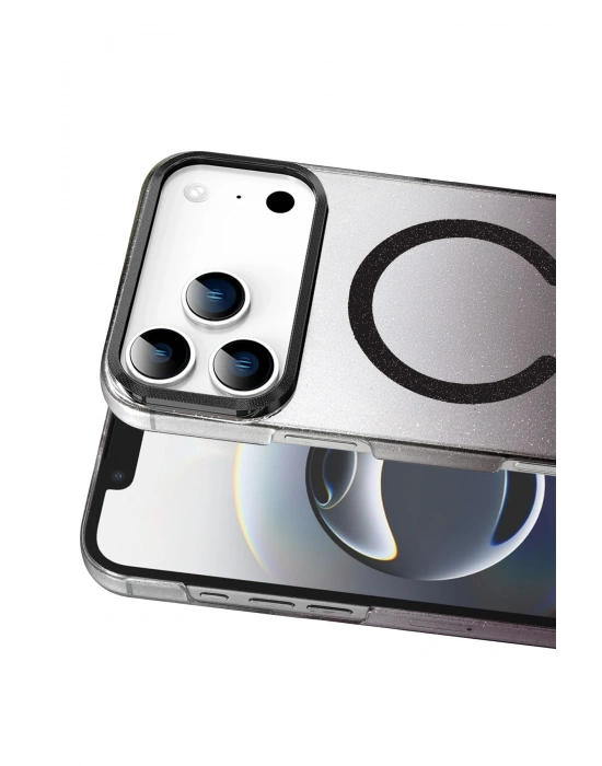 Newface Apple iPhone 17 Pro Glossy Magsafe Kapak - Siyah