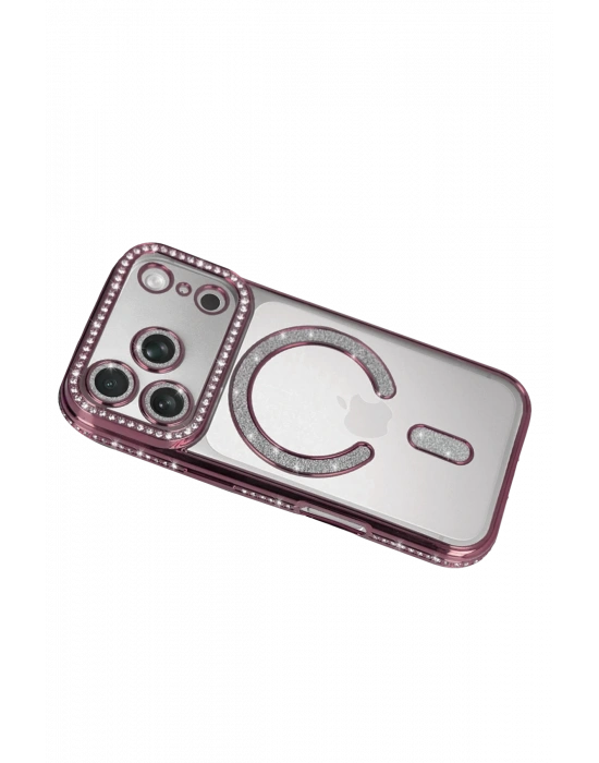 Newface Apple iPhone 17 Pro Joke Simli Magneticsafe Kılıf - Pembe