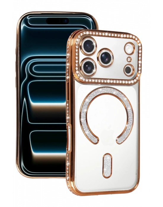 Newface Apple iPhone 17 Pro Joke Simli Magneticsafe Kılıf - Turuncu