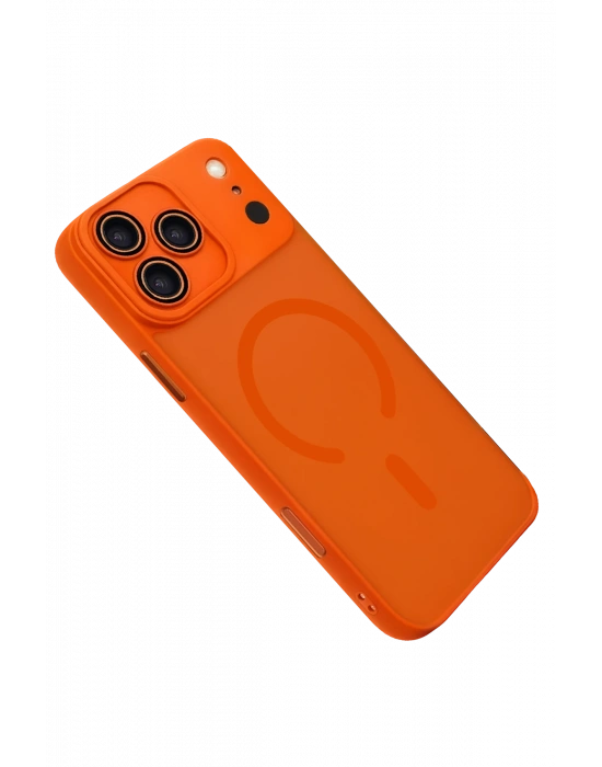 Newface Apple iPhone 17 Pro Jota Lensli Magsafe Kapak - Turuncu