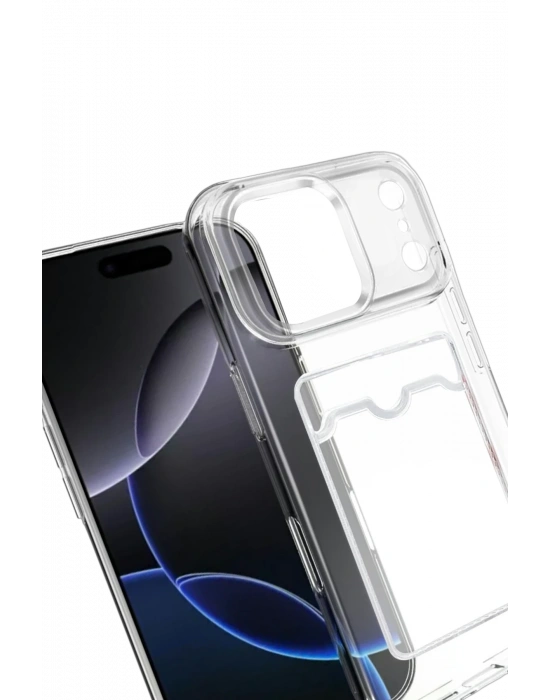 Newface Apple iPhone 17 Pro Kart Şeffaf Silikon - Şeffaf