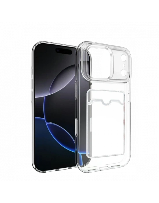 Newface Apple iPhone 17 Pro Kart Şeffaf Silikon - Şeffaf